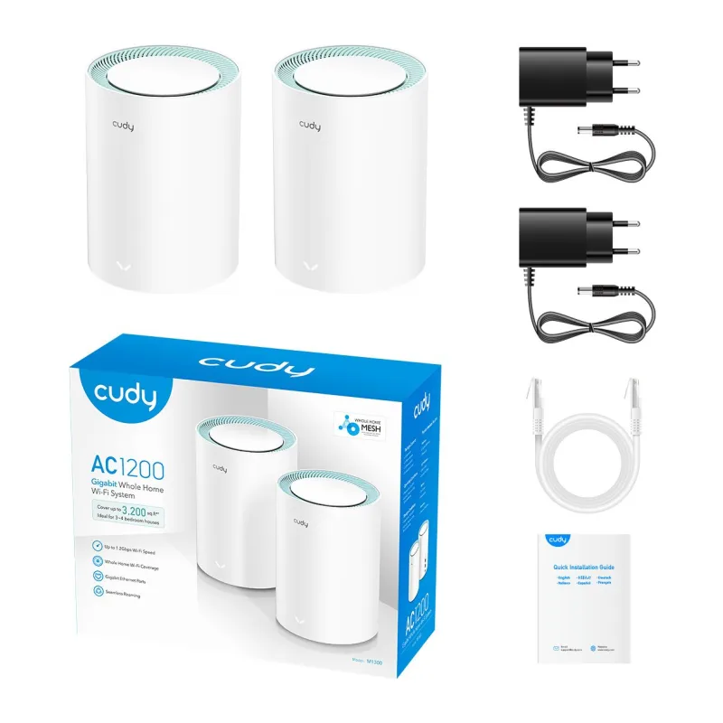 Wi-Fi система Cudy M1300 2шт белый (M1300 2-PACK)