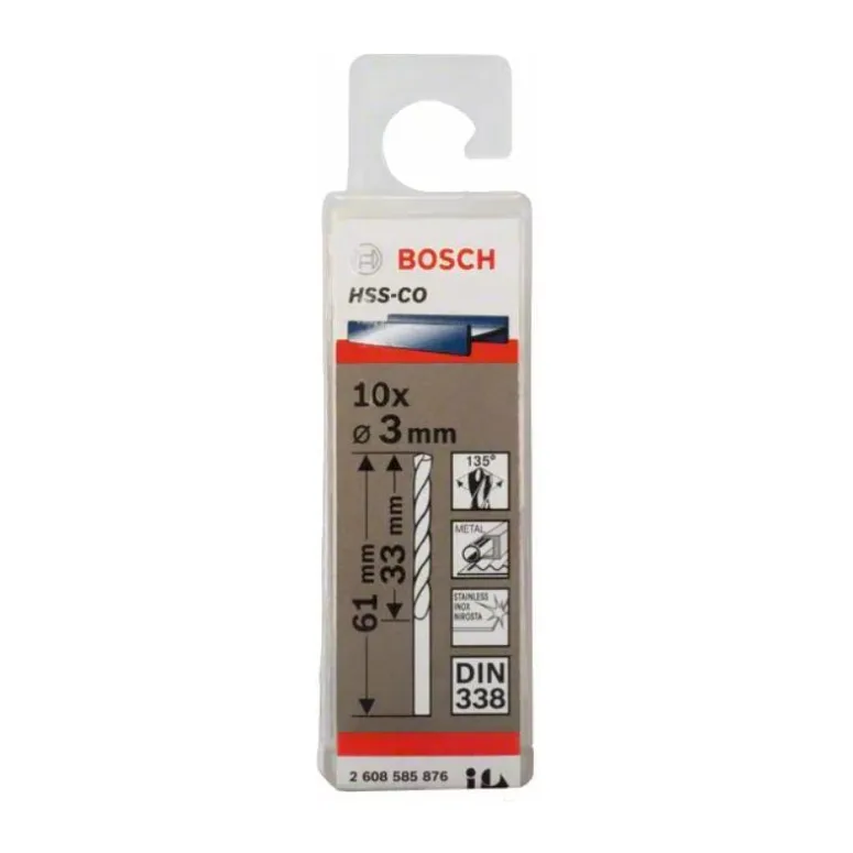 Сверло Bosch HSS-CO Standard 3.0 мм по металлу (-10-) 2.608.585.876