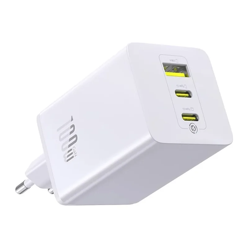 Сетевое зарядное устройство Baseus EnerFill FE11 2C+U 100W Moon White (P10182102213-00)