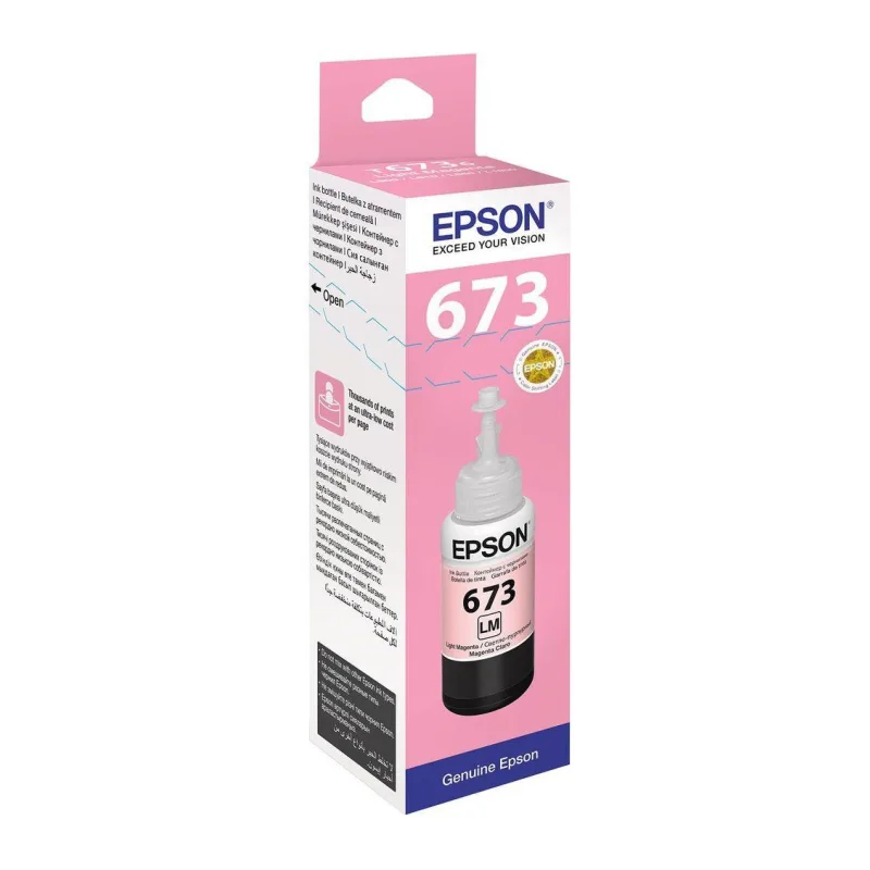Чернила Epson 673 T6736 EcoTank светло-пурпурный (C13T673698)