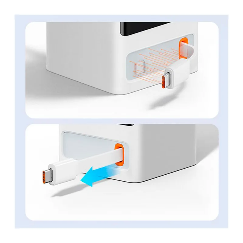 Удлинитель Baseus PSLR000602 PowerCombo Digital PowerStrip 2AC+1U+1C+Retractable-C 65W Smart Version with 1.5m power cord EU Glacier White (CCGAN65-SS2ACE)
