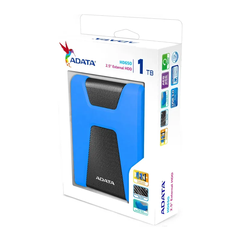 Внешний накопитель A-Data HD650 2Tb AHD650-2TU31-CBL синий