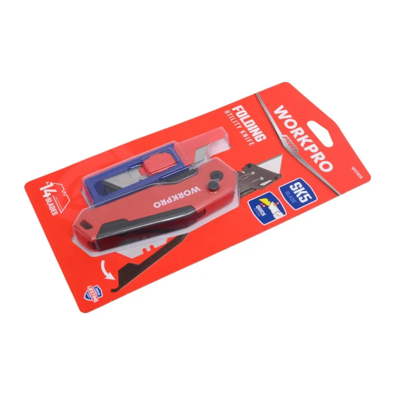 Нож строительный WorkPro WP211026 красный