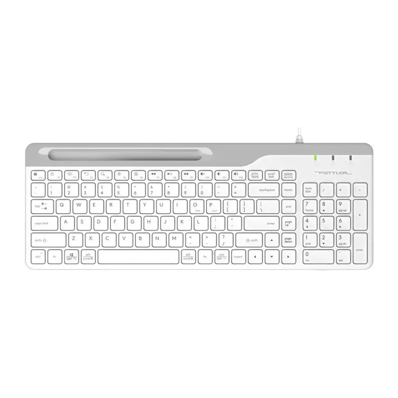Клавиатура A4Tech Fstyler Slim белый/серый (FK25)