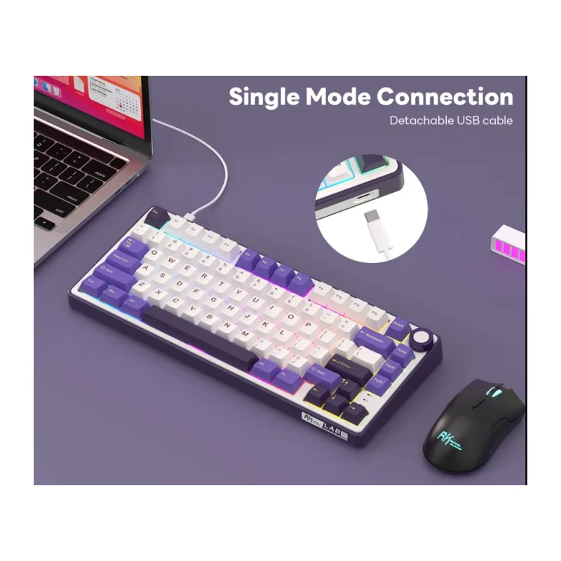 Клавиатура Royal Kludge R75 Brown switch/Blackberry