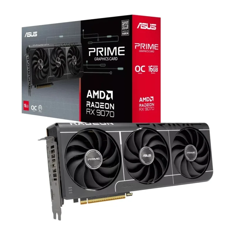 Видеокарта Asus Prime Radeon RX 9070 EVO OC Edition 16Gb GDDR6 (PRIME-RX9070-O16G-EVO) (90YV0MQ0-M0NA00)