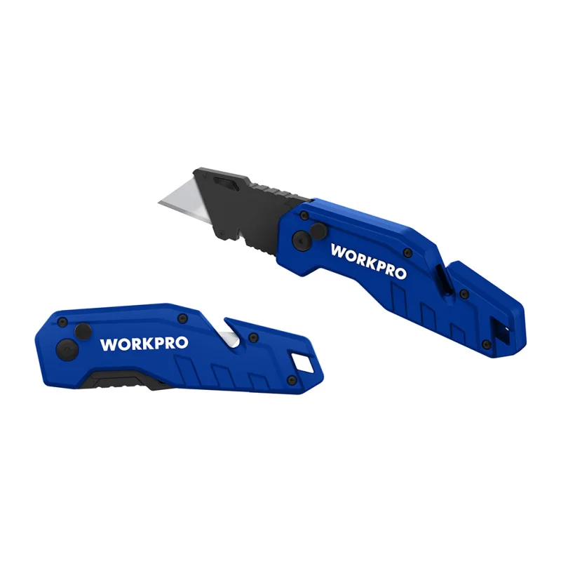 Нож строительный WorkPro WP211008 синий