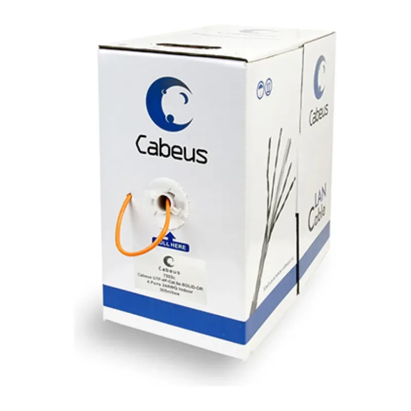 Кабель витая пара Cabeus UTP-4P-CAT.5E-SOLID-OR оранжевый