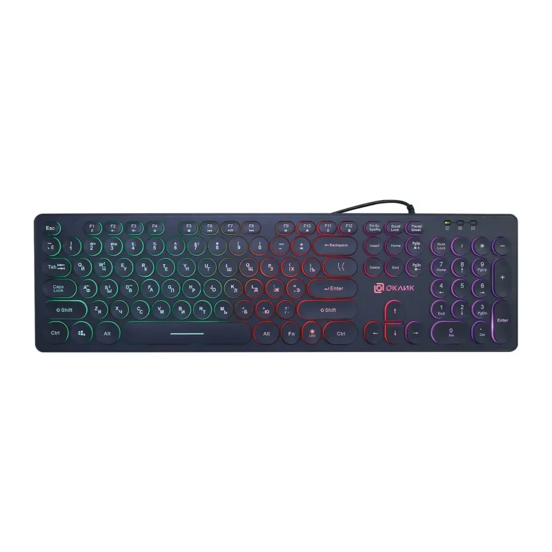 Клавиатура Oklick 420MRL черный