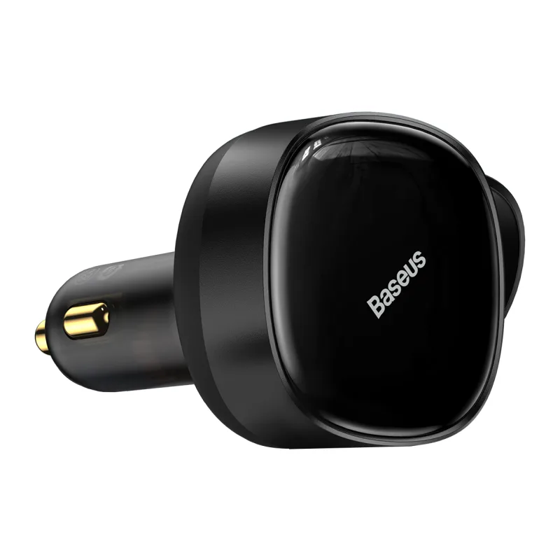Автомобильное зарядное Baseus Enjoyment Retractable 2-in-1+C 33W Black (C00035500111-00)