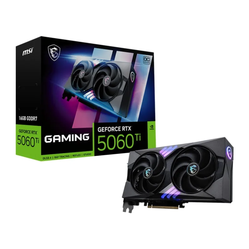 Видеокарта MSI GeForce RTX 5060 Ti 16G Gaming OC 16GB GDDR7