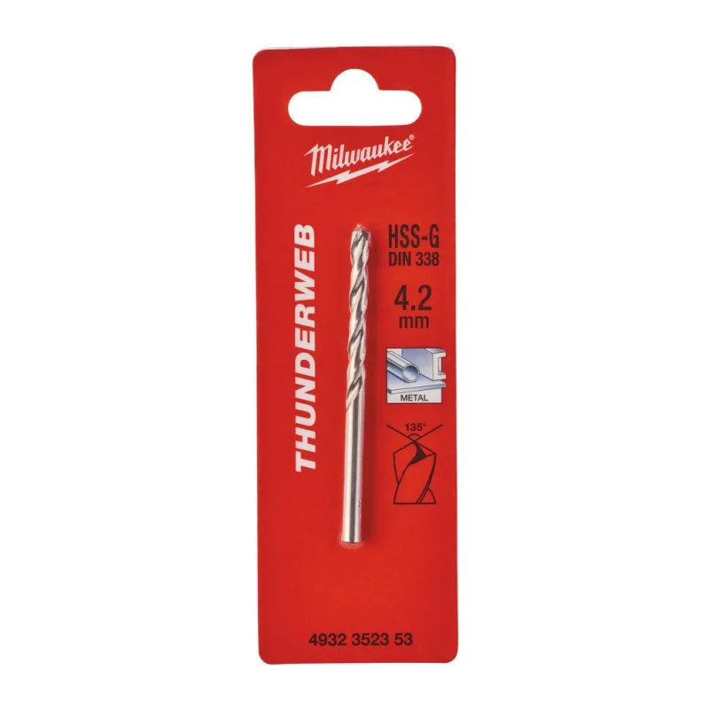 Сверло по металлу Milwaukee Thunderweb HSS-G 4.2x75мм (4932352353)
