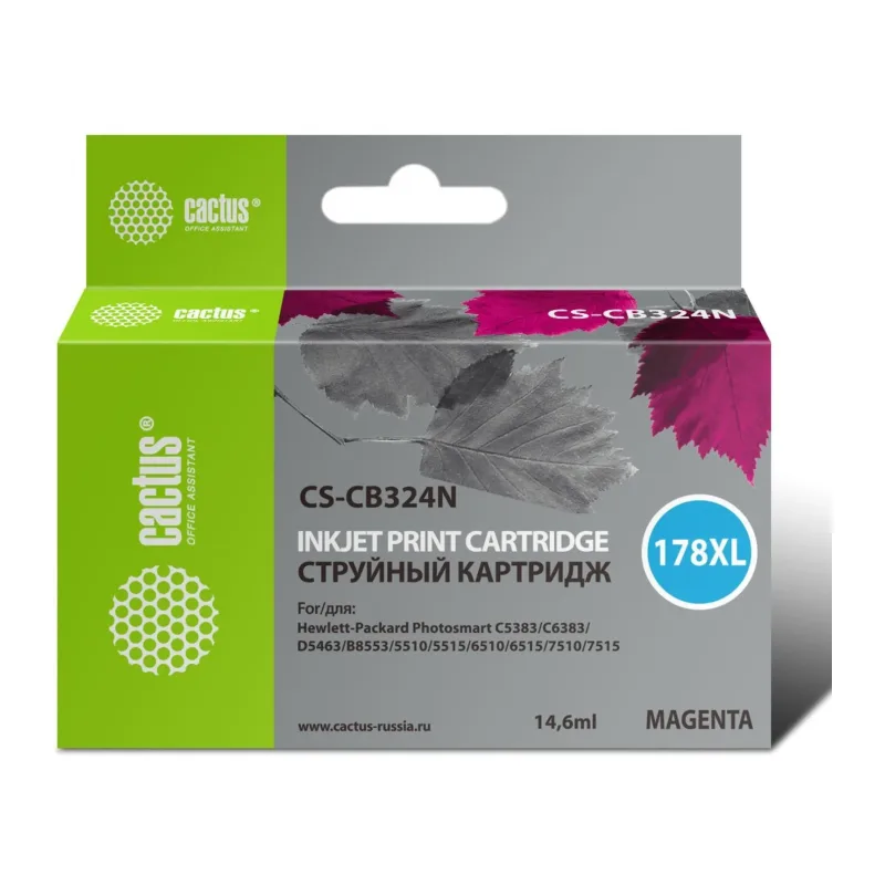 Картридж Cactus CS-CB324N 178XL пурпурный (CS-CB324)