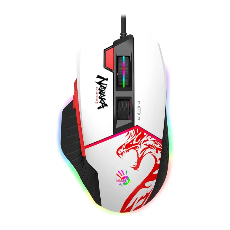 Мышь A4Tech Bloody W95 Max Naraka белый/рисунок