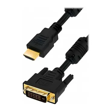 Кабель HDMI to DVI-D 5bites APC-073-010 (19pin to 25pin)  Dual Link, 1м с фильтрами