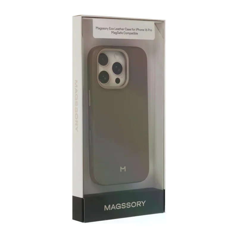 Чехол для смартфона Magssory Eco Leather Case CLT028 для iPhone 16 Pro Latte (CLT028l)