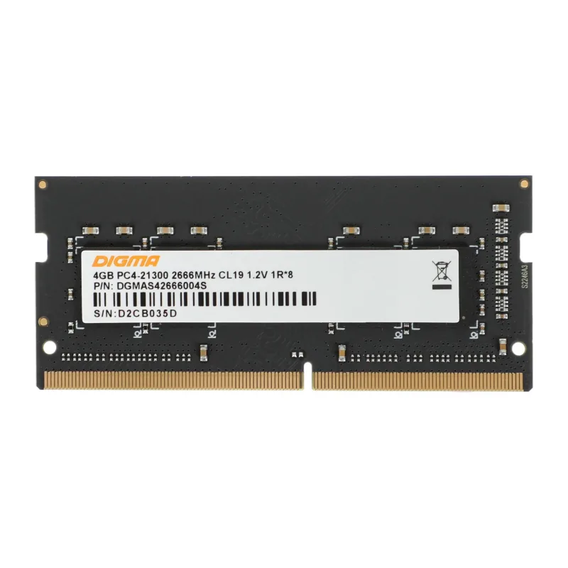 Оперативная память Digma DDR4 4Gb 2666MHz (DGMAS42666004S)