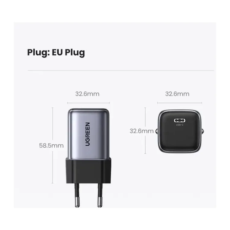 Сетевое зарядное устройство Ugreen CD319-90666 Space Gray (90666)