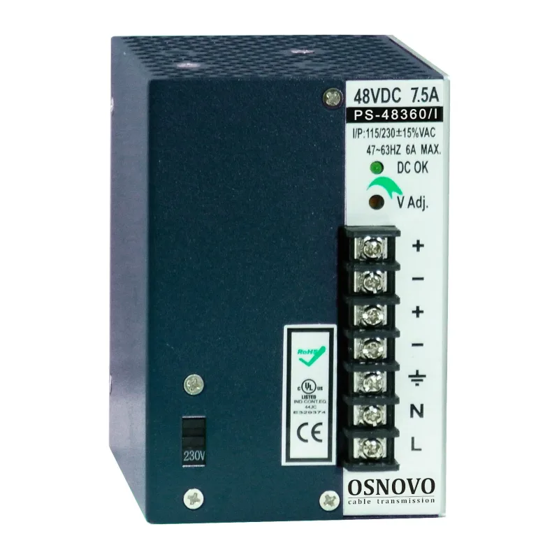 Блок питания для камер видеонаблюдения Osnovo PS-48360/I