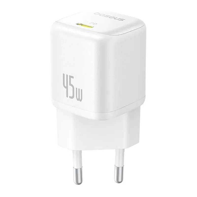 Сетевое зарядное устройство Baseus PicoGo 45W EU Moon White (P10176800213-00)