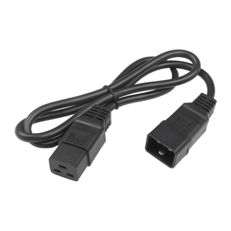 Кабель питания Hyperline PWC-IEC19-IEC20-1.0-BK черный