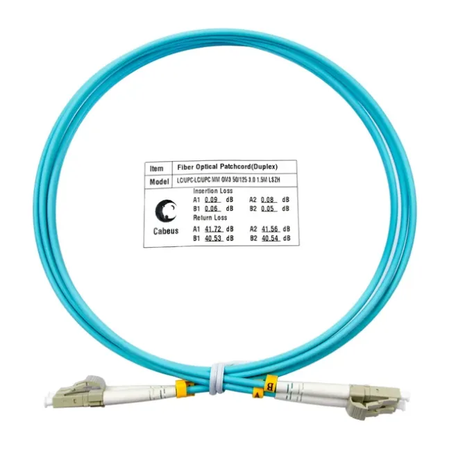 Шнур оптический Cabeus FOP-50-LC-LC-1,5m