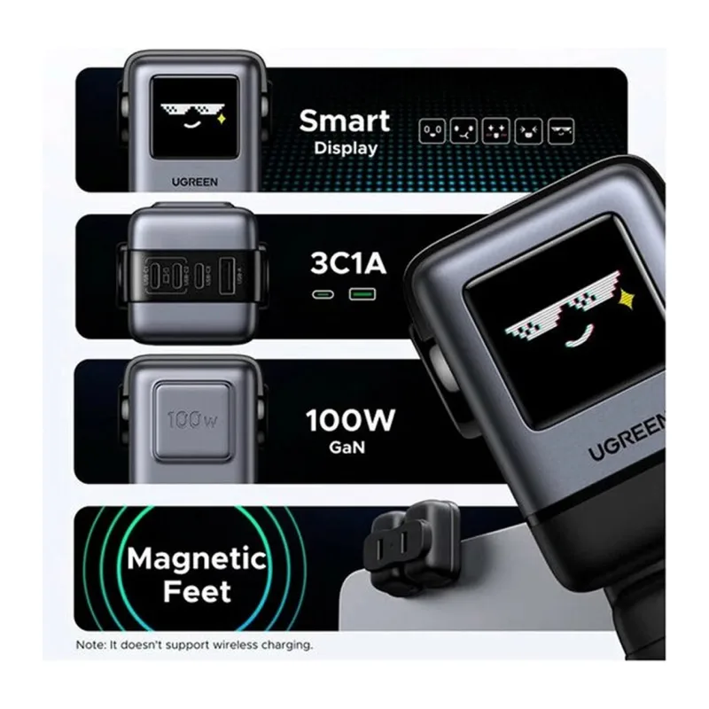 Сетевое зарядное устройство Ugreen X688 Gray (45515B)