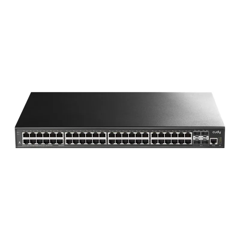 Коммутатор Cudy GS5048S4 (L3, 48 x 1Gb RJ45, 4x 10G SFP+, 19", Сертификат ОАЦ)