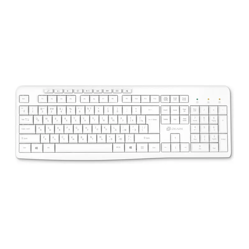 Клавиатура Oklick K225W белый