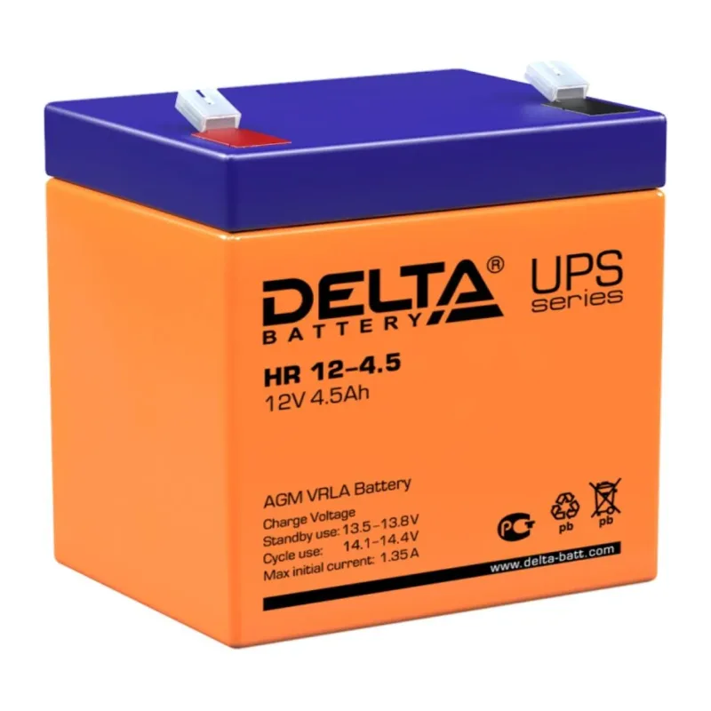 Аккумулятор для ИБП Delta 12В 4.5Ач (HR 12-4.5)