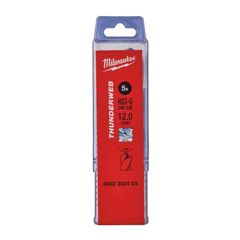 Сверло по металлу Milwaukee Thunderweb HSS-G 12x151мм 5шт (4932352403)