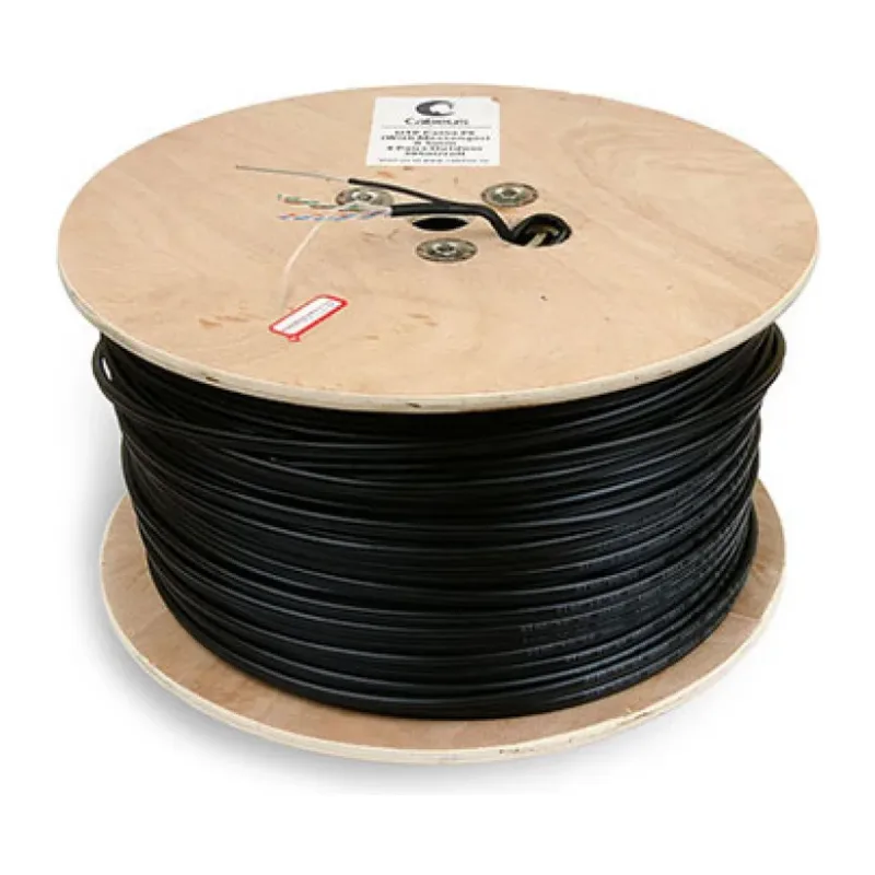 Кабель витая пара Cabeus UTP-4P-CAT.5E-SOLID-ST-OUT черный