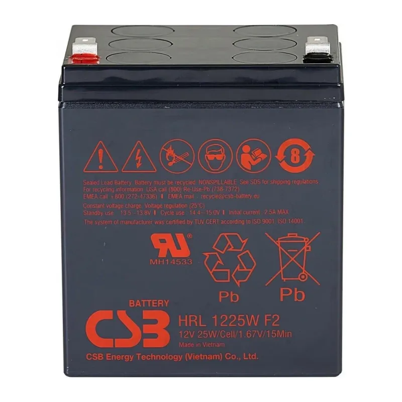 Аккумулятор для ИБП CSB 12V/5Ah (HRL 1225W F2 FR)