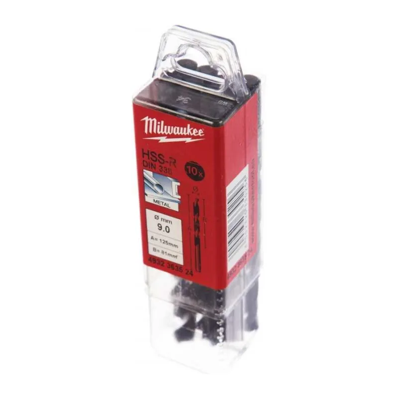 Сверло по металлу Milwaukee HSS-R 9.0мм 10шт (4932363524)
