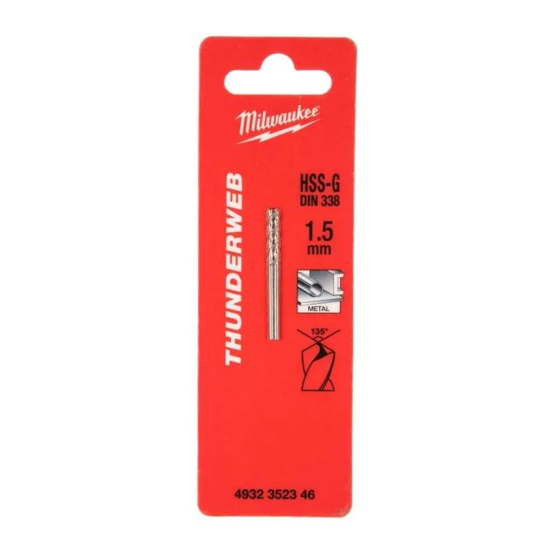 Сверло по металлу Milwaukee Thunderweb HSS-G 1.5х40мм 2шт (4932352346)