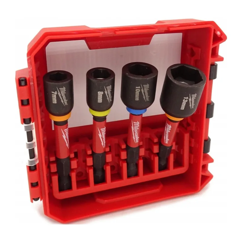 Насадки торцевые Milwaukee Shockwave 1/4" HEX 4шт (4932492445)