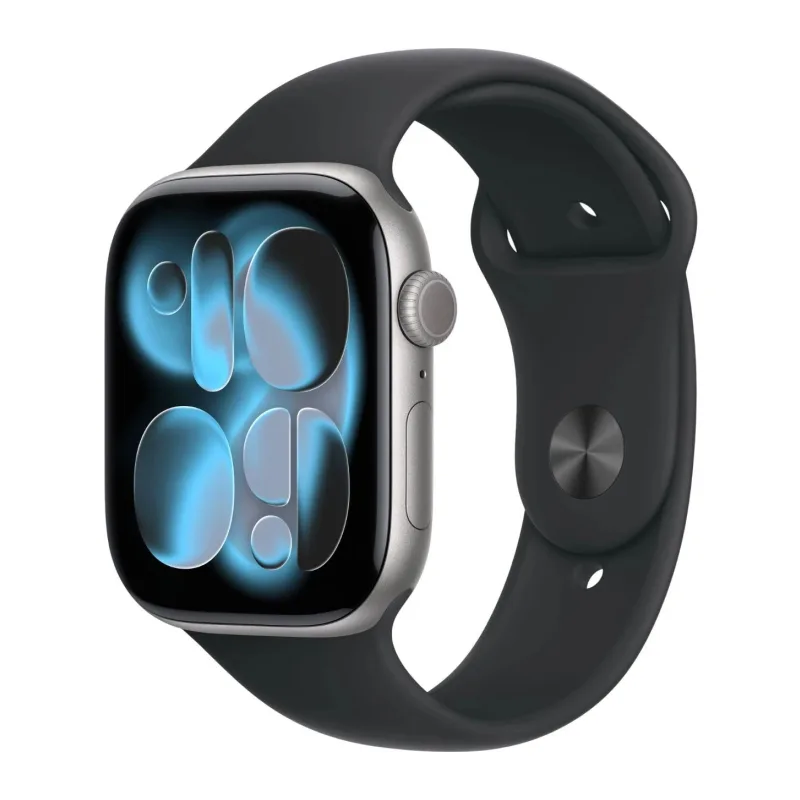 Умные часы Apple Watch Series 11 A3333 46мм Sport Band серый космос/черный S/M (MEV04LW/A)