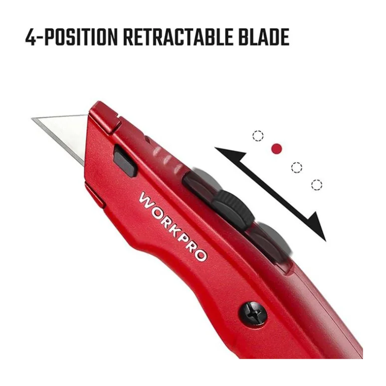 Нож строительный WorkPro WP213017 красный