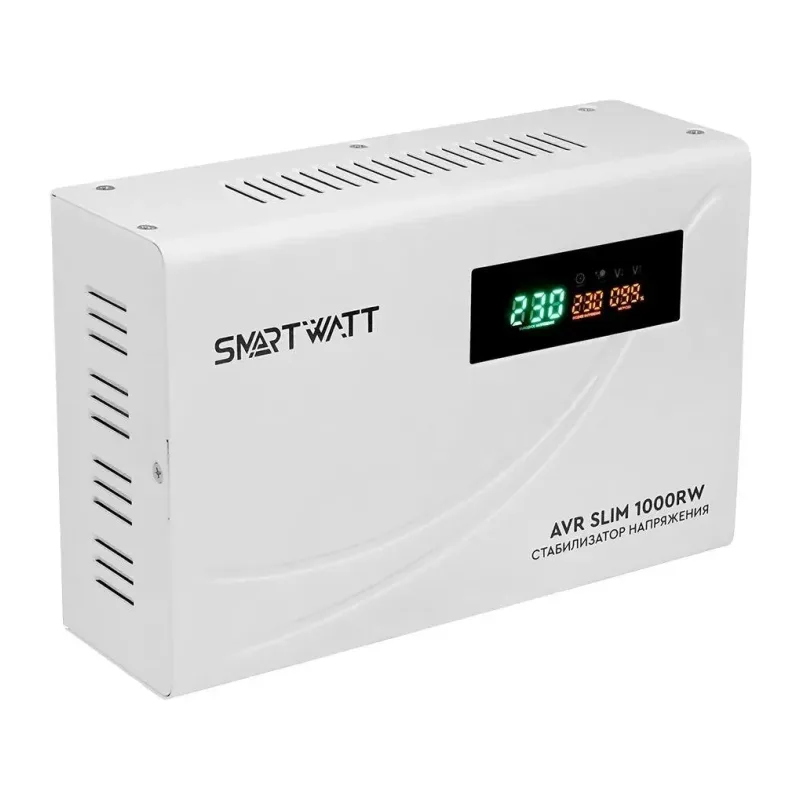 Стабилизатор напряжения Smartwatt AVR Slim 1000RW белый (4512020310001)