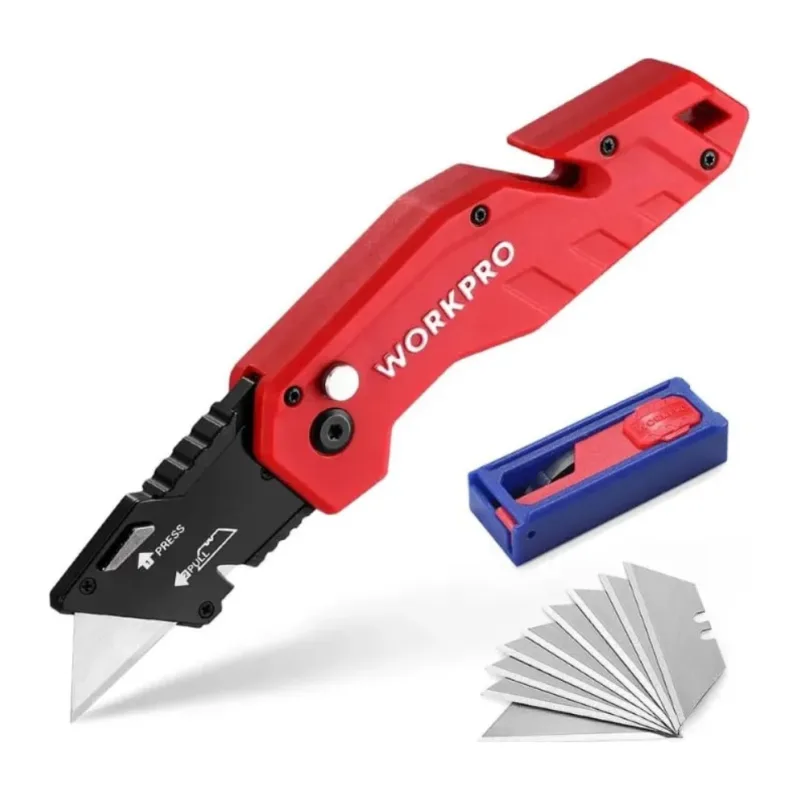 Нож строительный WorkPro WP211018 красный