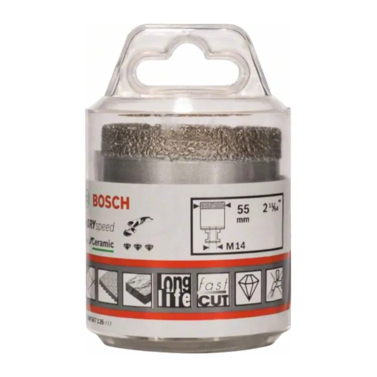 Алмазная коронка Bosch М 55мм Dry Speed 2.608.587.126