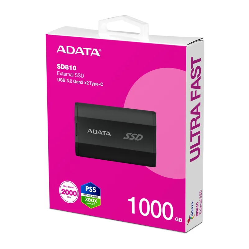 Внешний накопитель A-Data SD810 1TB черный (SD810-1000G-CBK)