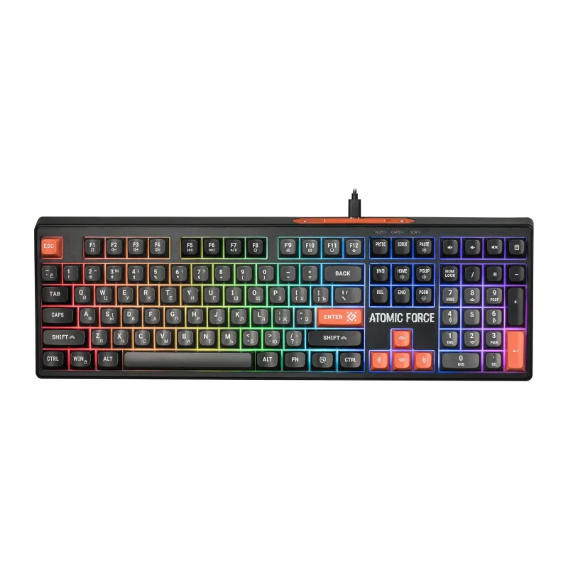 Клавиатура Defender Atomic Force GK-005 черный/серый (45005)