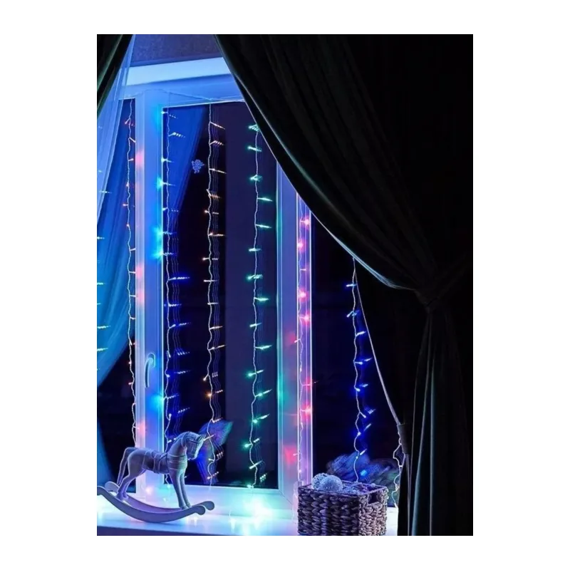 Светодиодная гирлянда ULED Дождь ULED-WF-800-220V-(W-F-W/W)