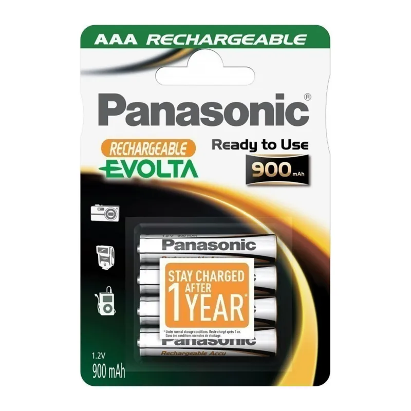 Аккумулятор Panasonic Evolta HR03 AAA 900mAh BL4 (HHR-4XXE/4B)