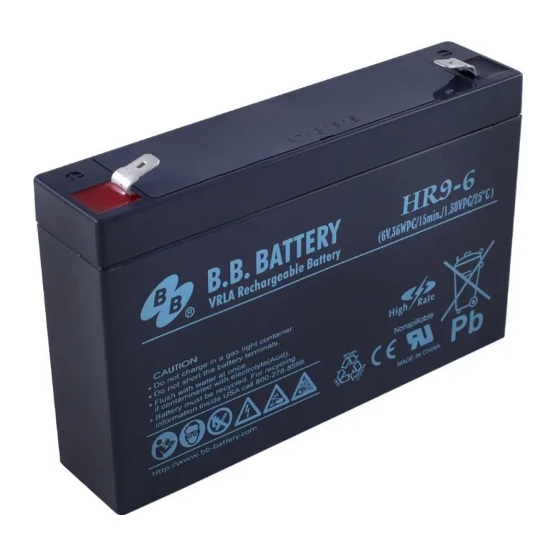 Аккумулятор для ИБП B.B. Battery 6V 9(8)Ah (HR 9-6)
