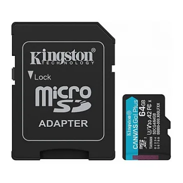 Карта памяти MicroSDXC Kingston Canvas Go! 64GB SDCG4 64GB (с адаптером)