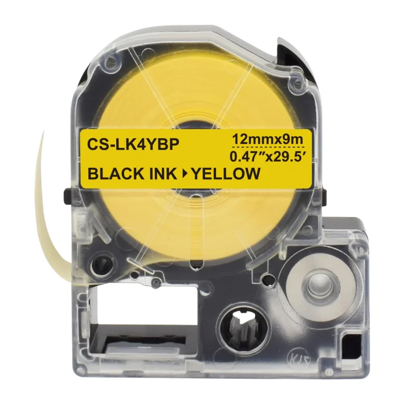 Картридж ленточный Cactus CS-LK4YBP черный на желтом