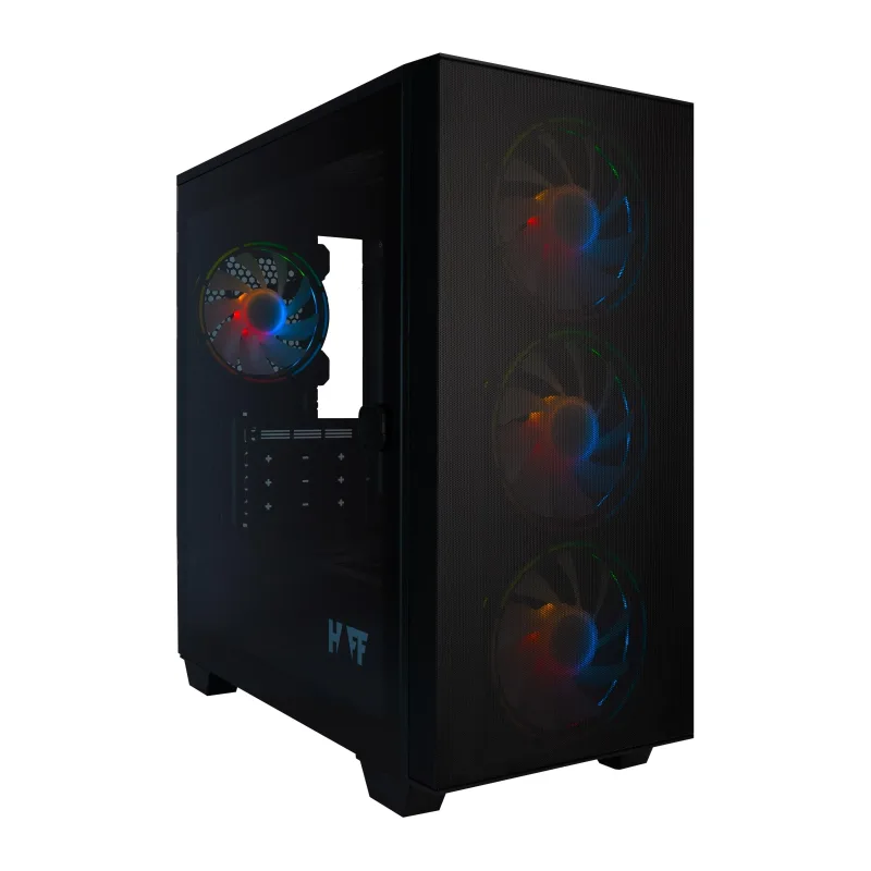 Корпус HAFF Fancy mATX без БП черный