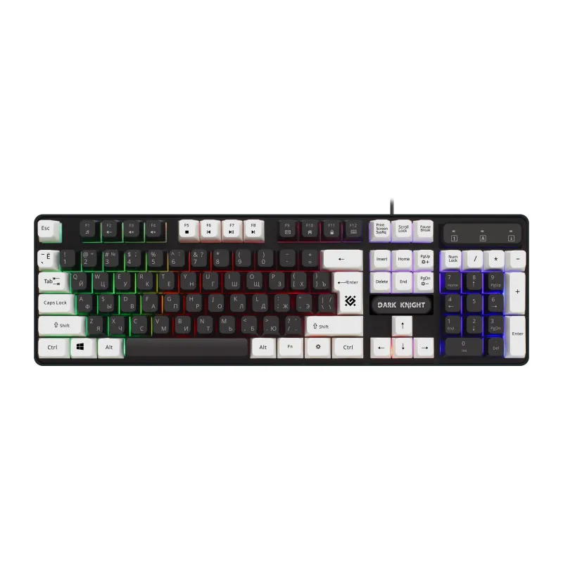 Клавиатура Defender GK-077BW Dark Knight черный/белый (45077)